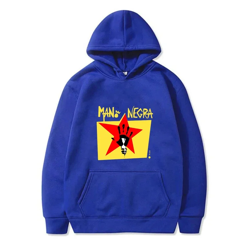 Spring and Autunm Mano Negra Manu Chao Rock Band Men's Hoodies New High Quality Tops Vintage Casual Unisex Long Sleeve Pullover