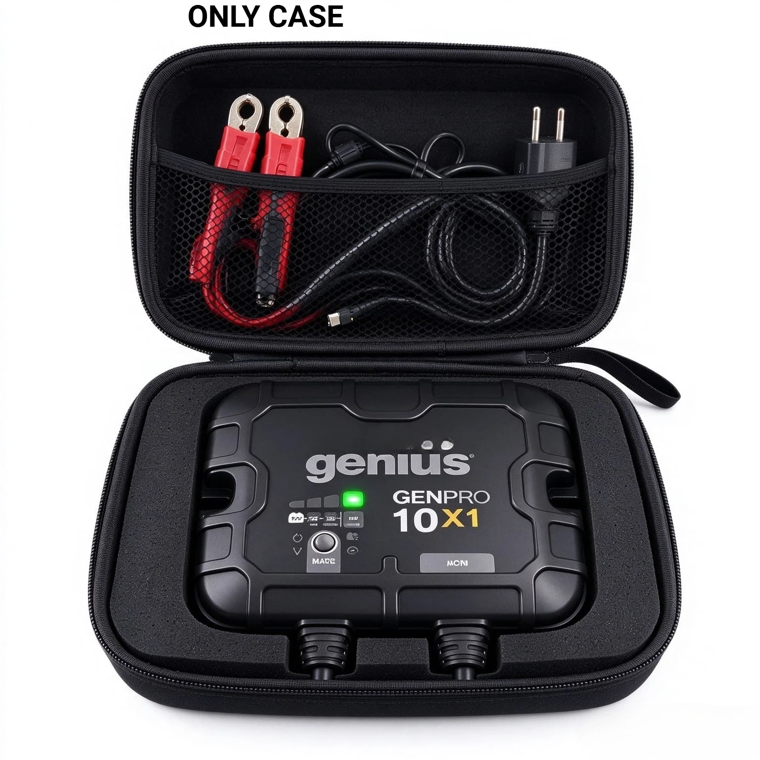 Hard EVA Storage Case for NOCO GENPRO10X1 Smart Battery Charger, Portable Protective Carrying Bag for Charger, Fixed Cables