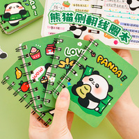 10 pcs Wholesale Cute A7 Panda Rollover Coil Book Student Mini Pocket Portable Diary Cartoon Study Stationery Notebook