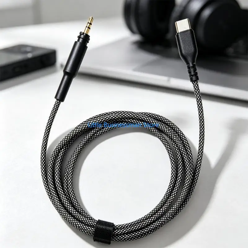 Geflochtenes USB-C-auf-2,5-mm-Kopfhörerkabel für SRH440A SRH840A, integriertes Dekodierungs-Headset-Kabel 150 für – Detail 4