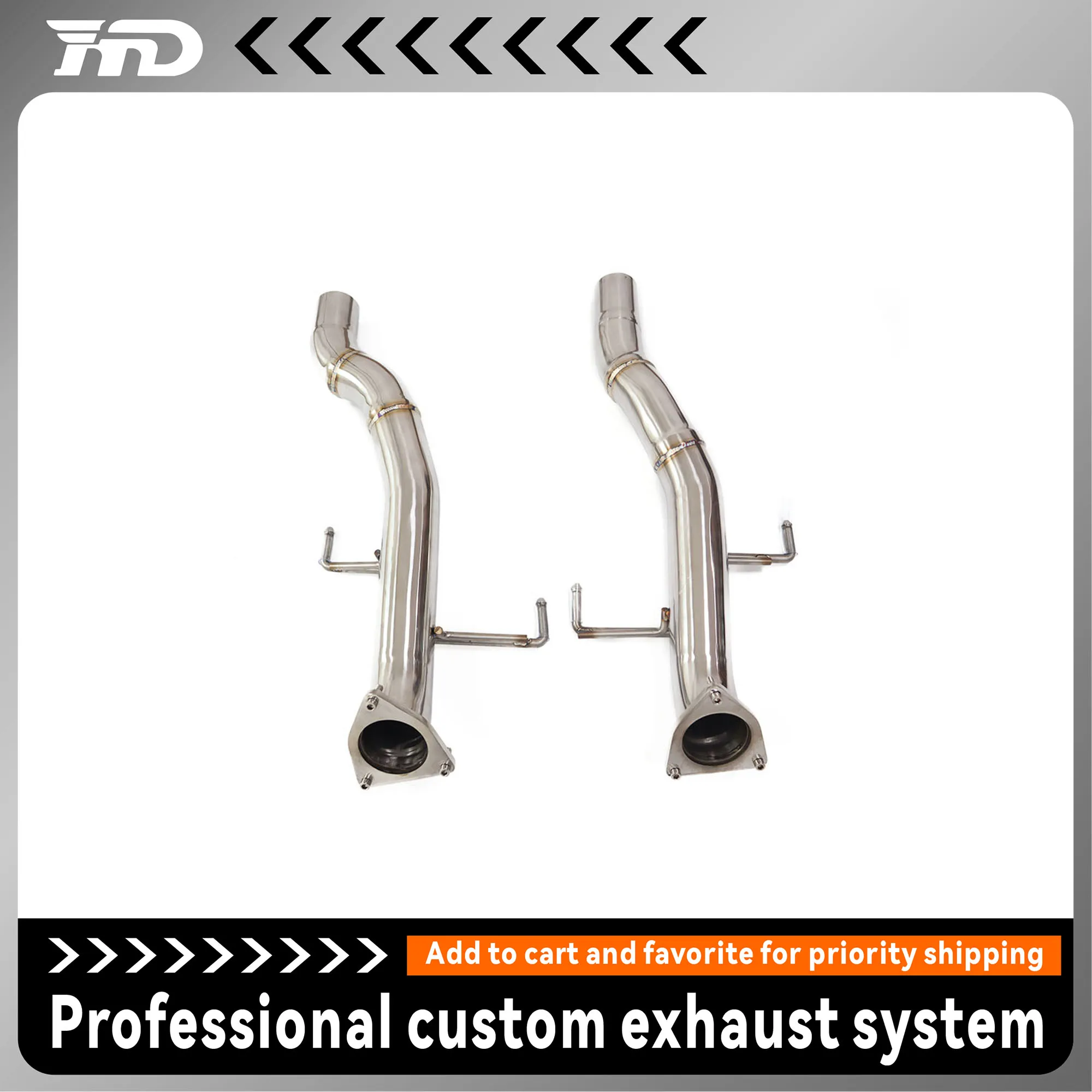 

HMD Exhaust System High Flow Performance Resonant Tube For Porsche Cayenne Turbo 4.8T 957 Car Accessories Stainless Steel
