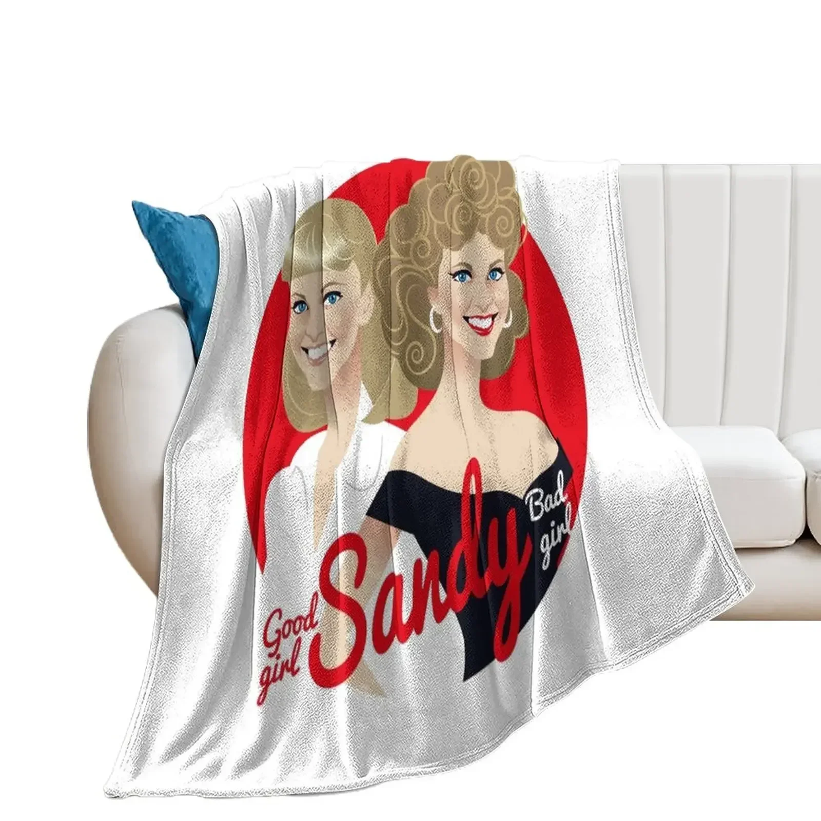 Good girl Sandy Bad girl Throw Blanket Cute Plaid Cute Blankets