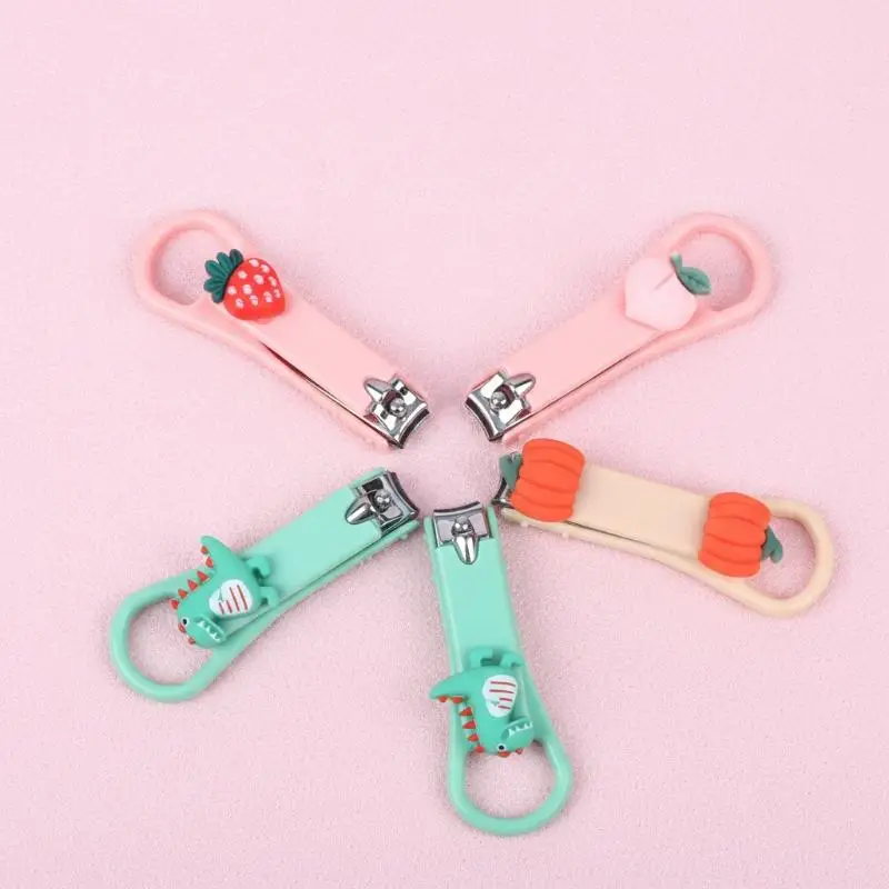 Cartoon Nail Clippers Compact Size Cute Print Colorful Kids Nail Trimmer for Travel Baby Care