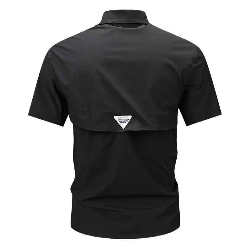 Summer Tactical Shirts Men Work Short Sleeve Shirt Outdoor Breathable Quick Dry Multi-pocket Cargo Camp Hike Short Sleeved Shirt