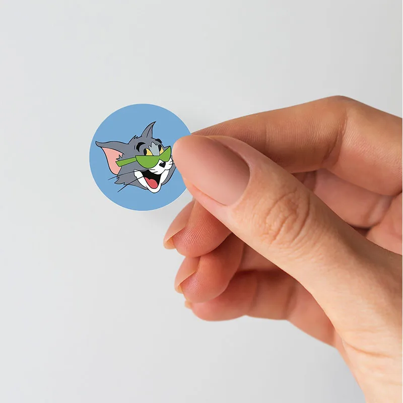 500PCS Tom and Jerry Stickers DIY Cartoon Anime Figure Image Children\'s Reward Envelope Sealing CUP Trunk Sticker Decoration