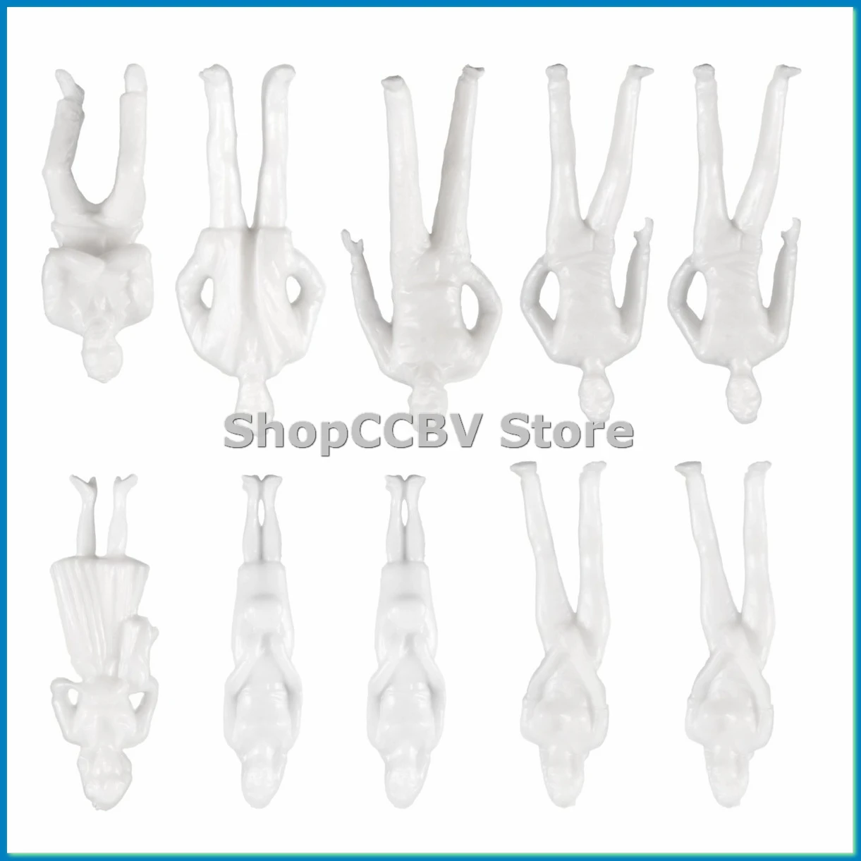 1:50 White Figures Architectural Model Human Scale HO Model Plastic Peoples,10 Pieces-ABVM