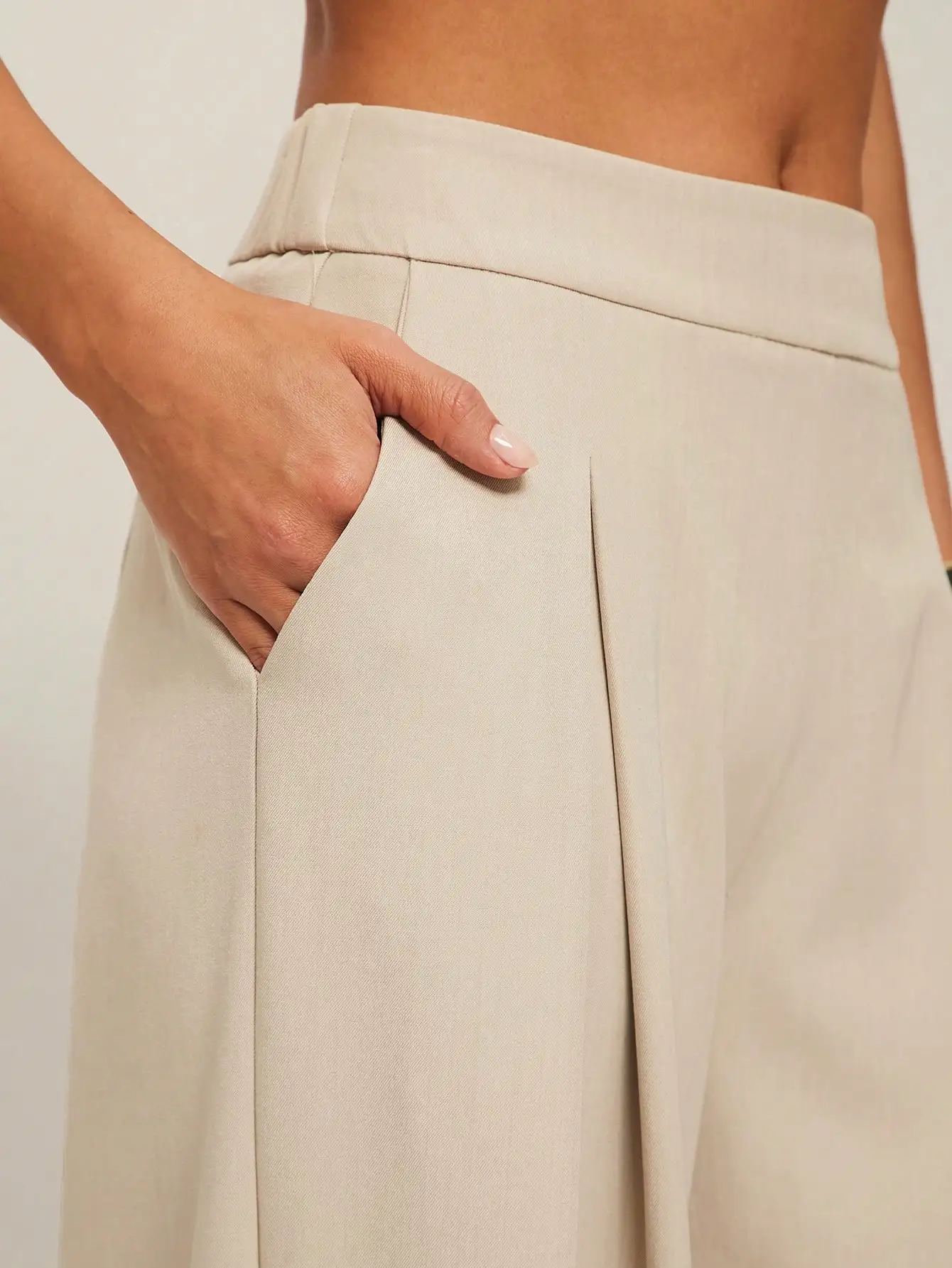 Women Wide Leg Pants High Waist Pleated Business Casual Trousers