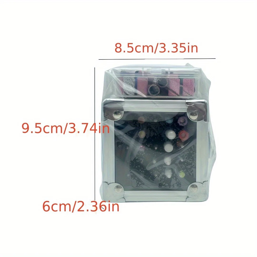 Kit-25/30PCS 3/32", conjunto de brocas para unhas com suporte rosa e 50pcs 8 cores lixa bandas com armazenamento