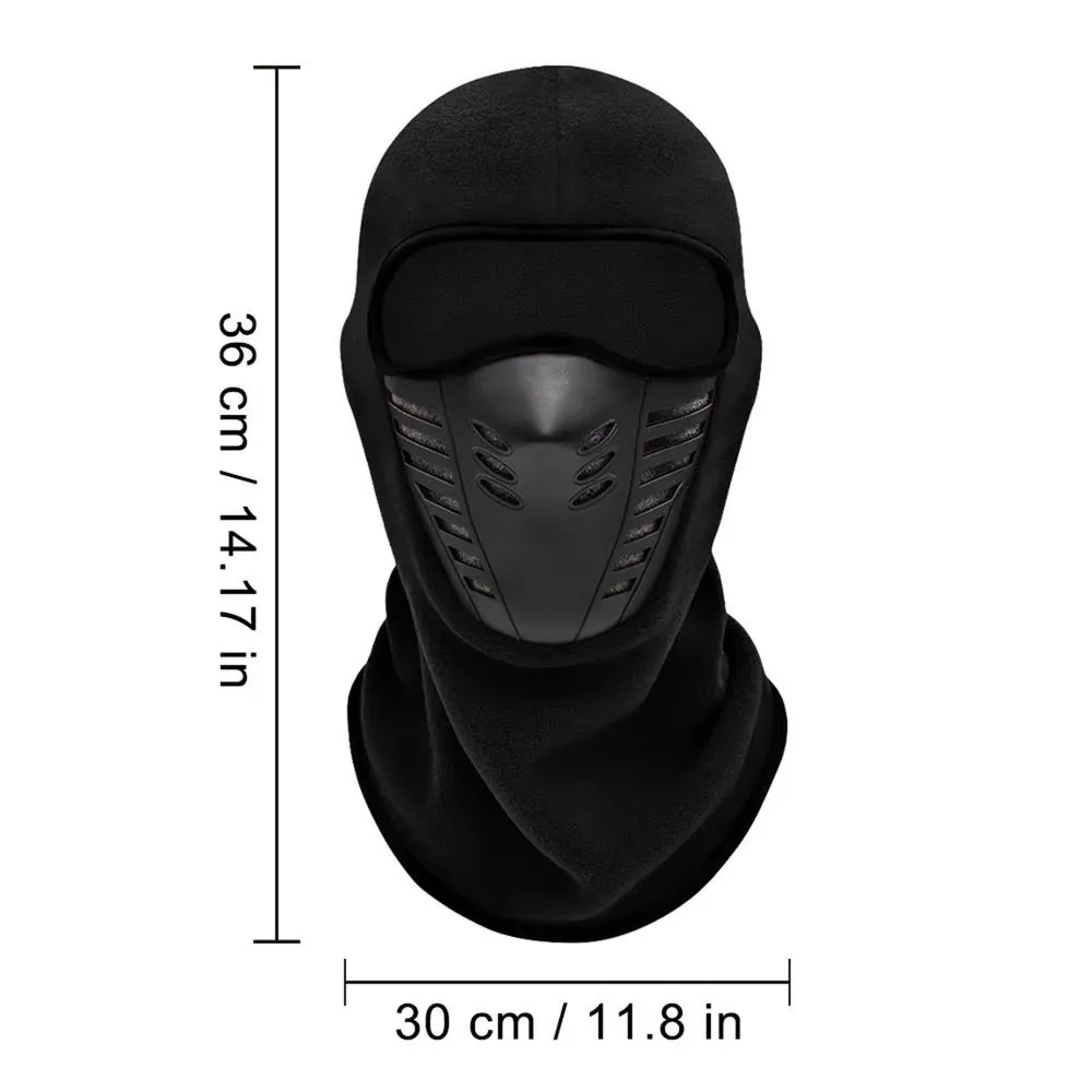 1 Stück Motorrad-Fahrradmaske Fleece-Thermo-Gesichtsmaske Wärmehaltende Balaclava Biker Winter Winddichte Skimaske – Detail 1