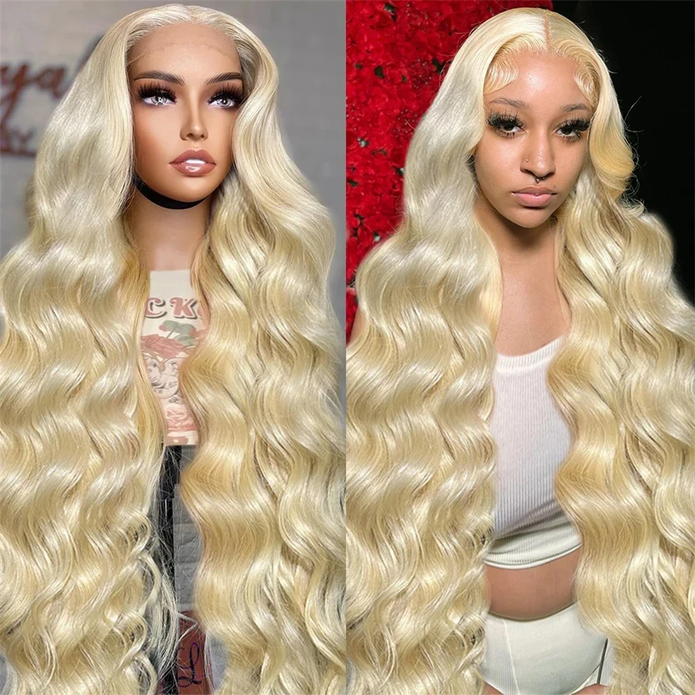 Melodie-Peruca Loira Onda Do Corpo, HD Lace Frontal Peruca, Perucas de Cabelo Humano, Loira 613, Glueless, Pronto para Vestir, 13x4, 5x5, 40 in, 40 in