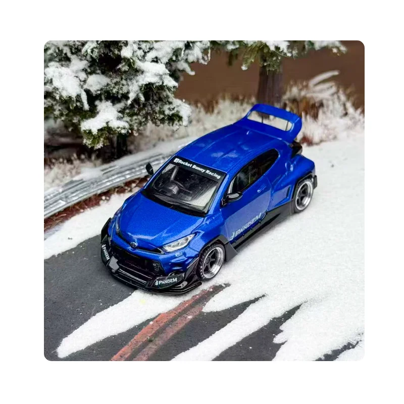 

PopRace 1:64 Scale Yaris GR Simulation Alloy Car Model Static Display Collectible Toy Gift Souvenir Decoration