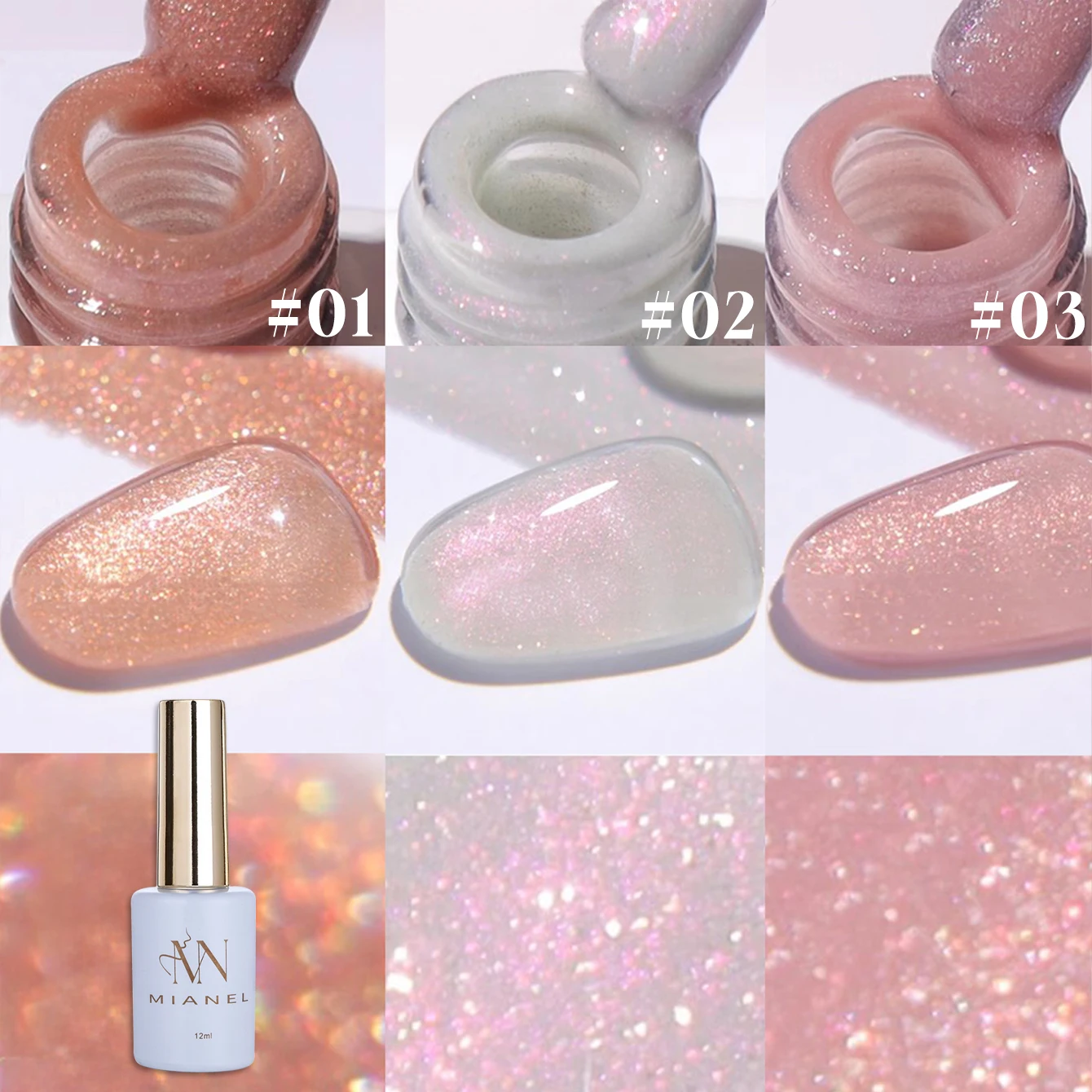MIANEL 12ML 1PCS Fugitive Whit - Resin Glitter Pack review and price