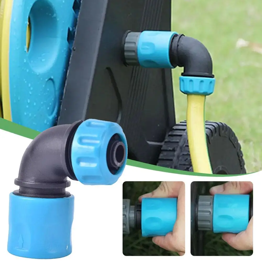 90 Degree Pipe Elbow Hose Quick Connectors 1/2 Inch ABS Garden Irrigation Water Pipe Fast Joint Adapters for Car Wash 1/3/5Pcs