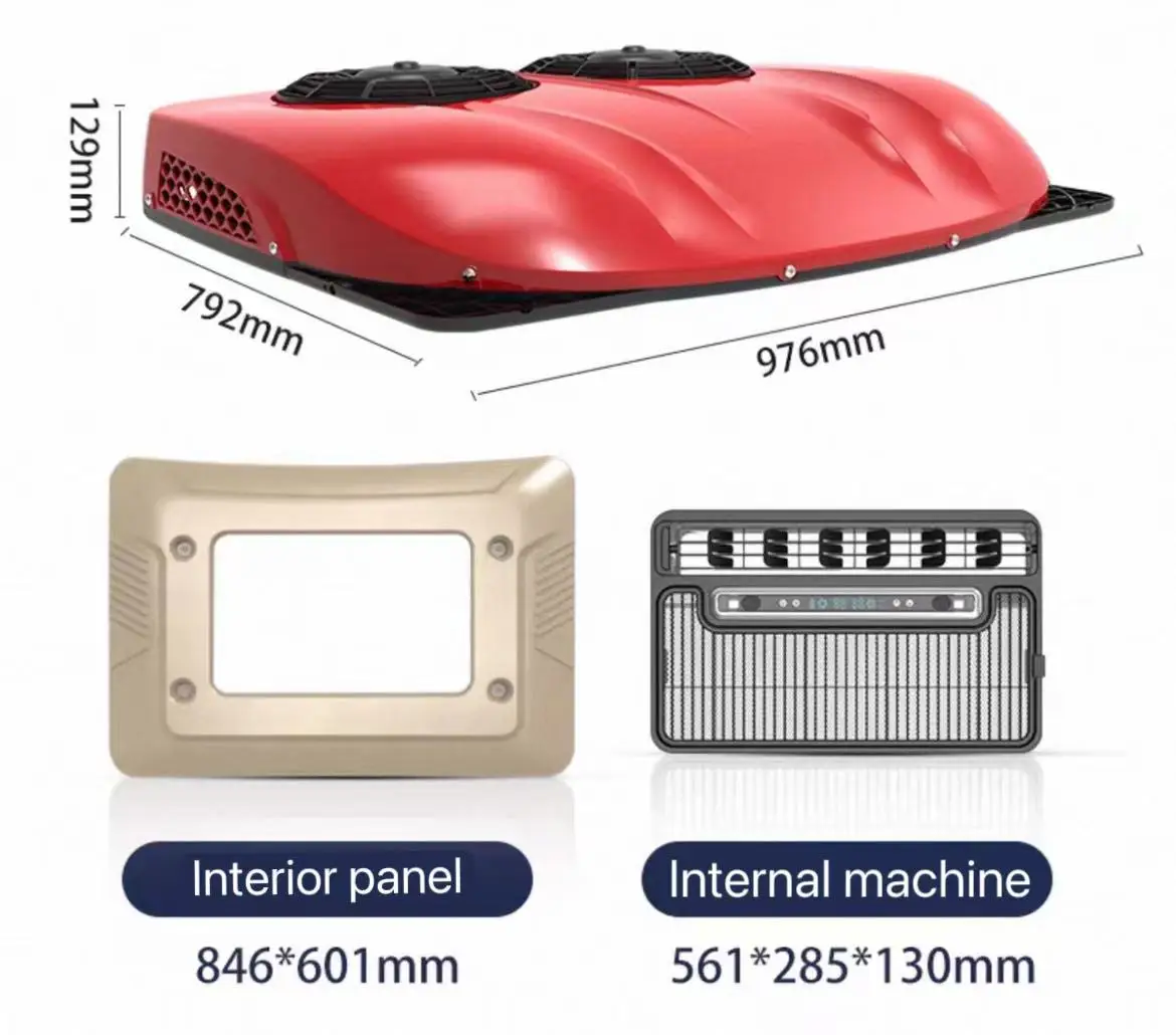 

Factory Double Fans Roof air Conditioning 24v Truck Parking Cooler Car 12v Roof Top air Conditioner