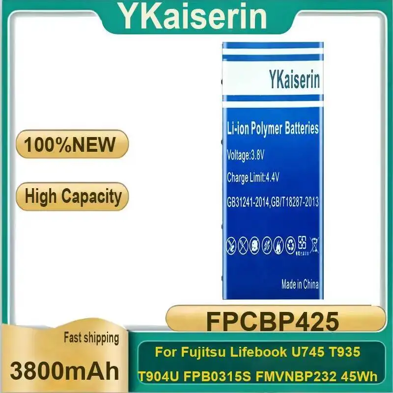 High-Capacity FPCBP425 Fast Shipping 3800Mah For Fujitsu Lifebook U745 T935 T904U FPB0315S FMVNBP232 45Wh Laptop Battery