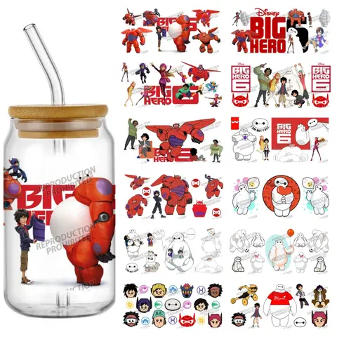 Medical robot design UV DTF Wraps Transfer Sticker DIY For 16oz Libbey Glass Cup Waterproof Wrap Transfers Decals Cup