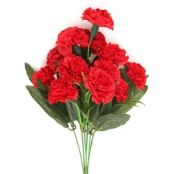 1 Bouquet Carnation,Carnation Silk Forever Flowers Outdoor UV Resistant No Fade Artificial Flower for Home Party Wedding Decor