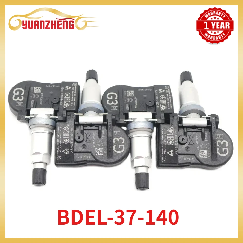 BDEL-37-140 TPMS Tyre Tire Pressure Sensor 433Mhz Monitoring System  for Mazda CX-30 3 (BP) B-Hatch Xev 2019-2024 BDEL3140