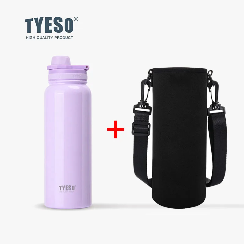 TYESO Thermosfles Auto Geïsoleerde Fles Waterfles voor Buitensport Reizen Vacuümflessen RVS Thermokop
