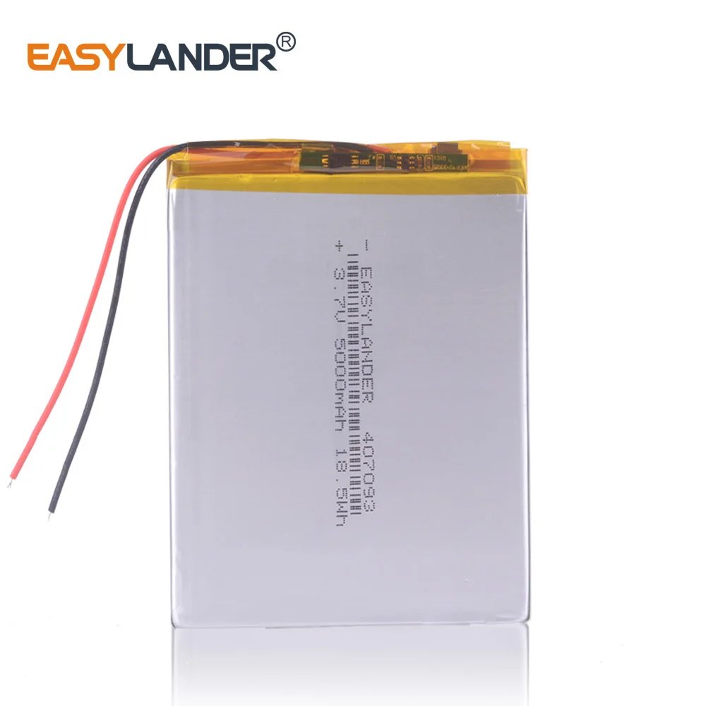 

3Pcs 427093 3.7V 5000mAh Polymer Li-ion Battery For Bluetooth Notebook Tablet PC iPAQ E-Book Power Bank PDA Portable DVD 407093