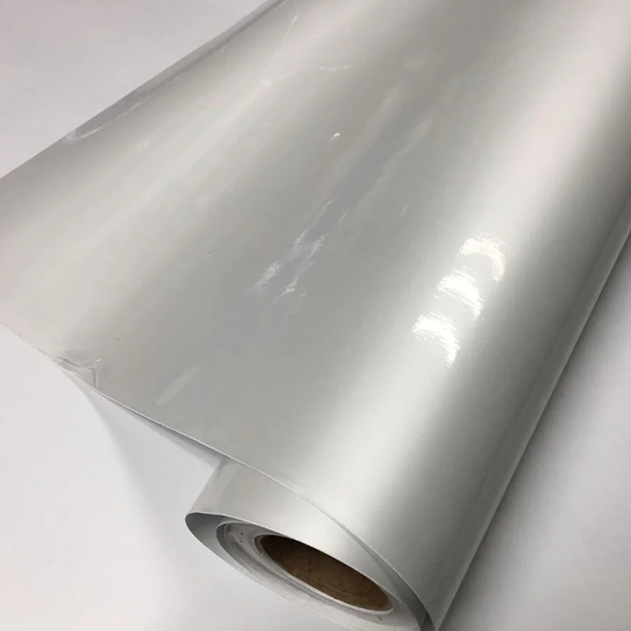 Glossy Pearl White Vinyl film for car wrapping Glossy ceramic pearl white sticker Size: 10/20/30/40/50/60x152cm/Lot image 2