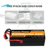 4S リポバッテリー 14.8V 6200mah ハードケース 50C T EC3 XT60 XT90 ディーンズバギーモンスタークローラー 1/8 車のトラック RC パーツ 6
