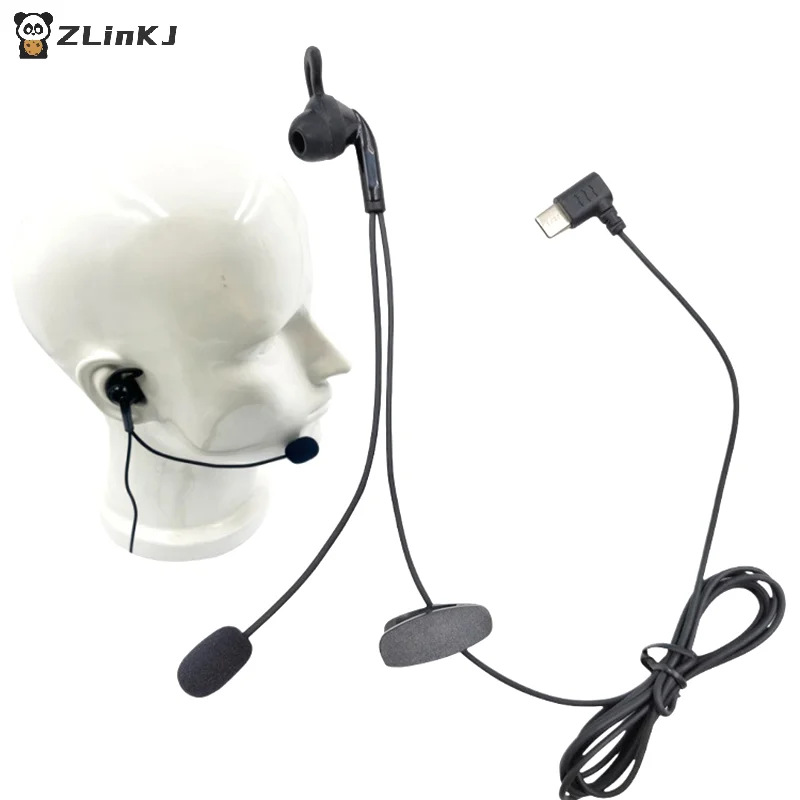 ▶1Pcs For V6 Pro V4C Plus Q8 F6 V7 Judge Ear Intercom Headset Type-C USB-C Interface Referee In-Ear Earphones