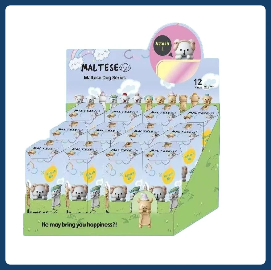 سلسلة جديدة لعام 2025 دمى أعمى على شكل كلب ماليزي هدية للأطفال صندوق عيد ميلاد أعمى جديد لطيف على شكل أمين صندوق صغير لتزيين أعمى