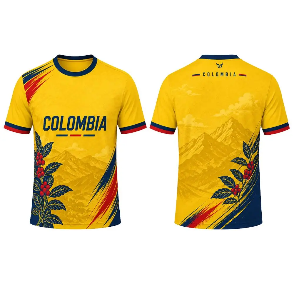 Colombia Flag 3D Print T-shirt Summer Outdoor Sports Quick Dry Breathable Football Jersey Men Women Street Fashion Casual Tops image 5