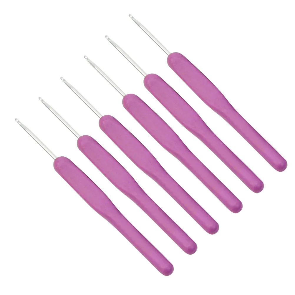 

8pcs Aluminum Crochet Hooks Knitting Needles 2.5Mm-6Mm Purple Durable Lightweight For Crochet Knitting Hooks Handicraft Sewing