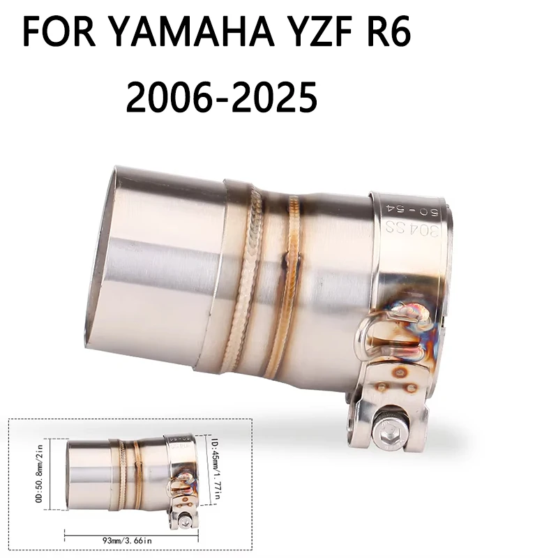YZF-R6 Motorcycle Exhaust Escape Mid link pipe Moto Muffler For YZF R6 YZF-R6 1998 - 2001 2002 -2005