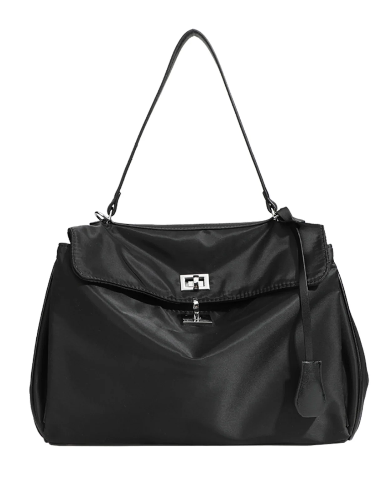 حقيبة يد كبيرة السعة من قماش النايلون المقاوم للماء، حقيبة كتف واحدة للتنقل اليومي، حقيبة يد ناعمة بتصميم عتيق