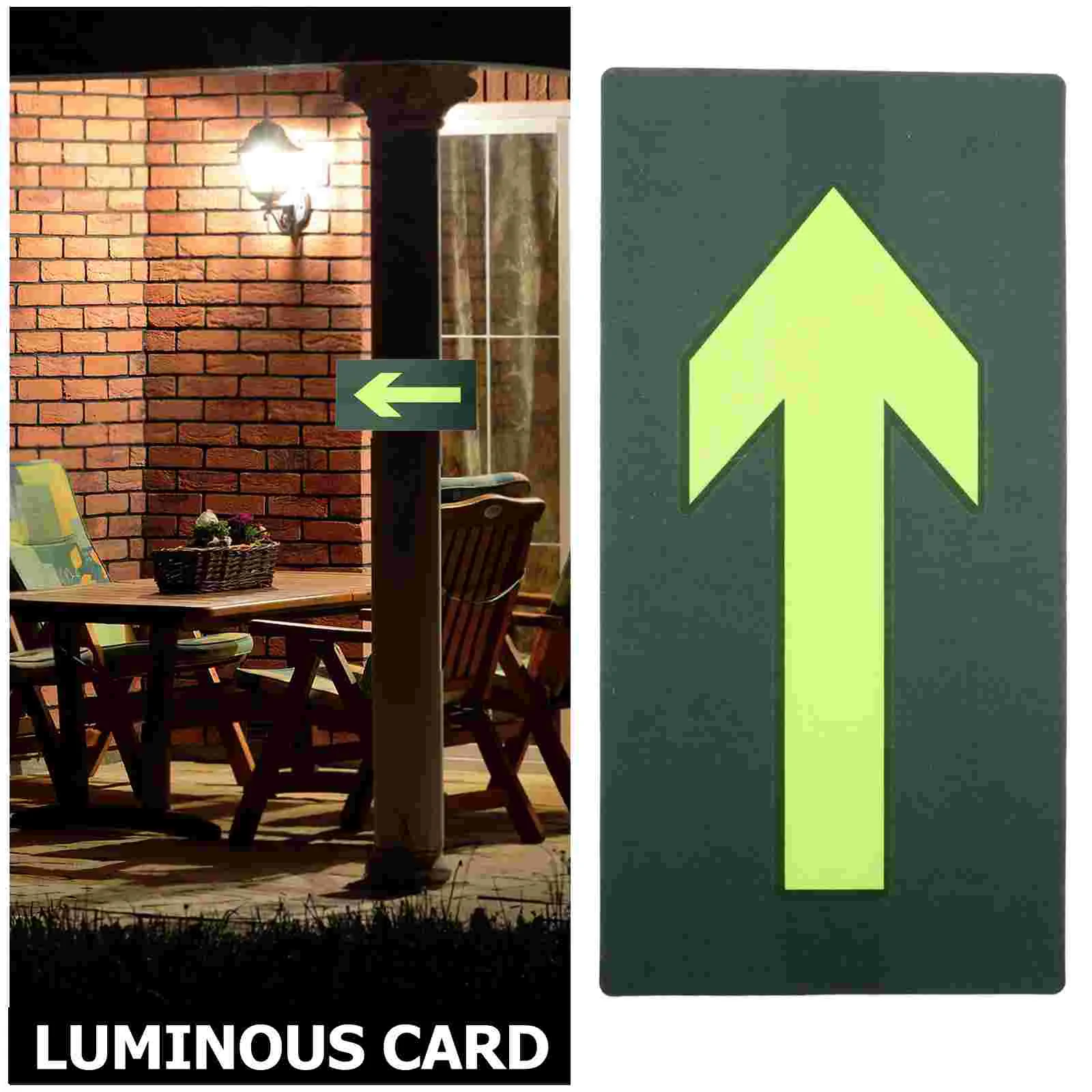10 Pcs Reflective Arrow Sticker Wedding Glow Arrows Sign Luminous Card Parking Pvc Yard Signs