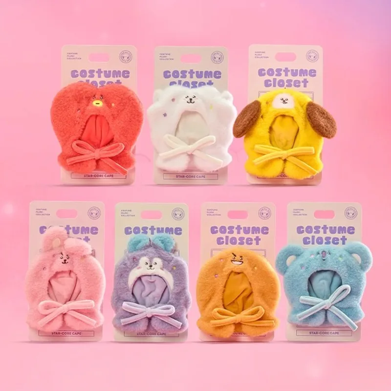 جديد BT21 سلسلة السفر تاتا تشيمي الكرتون سحب دمية الملابس غطاء رأس لتقوم بها بنفسك كويا هزاز أفخم دمية الديكور هدية عيد ميلاد