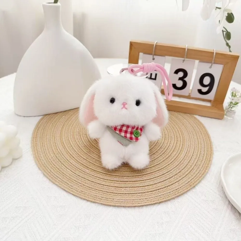 Keyring Dressed Cartoon Foodie Animal Soft Fluffy Cartoon Stuffed Multicolor Cartoon Design Keychain Bag Ornament