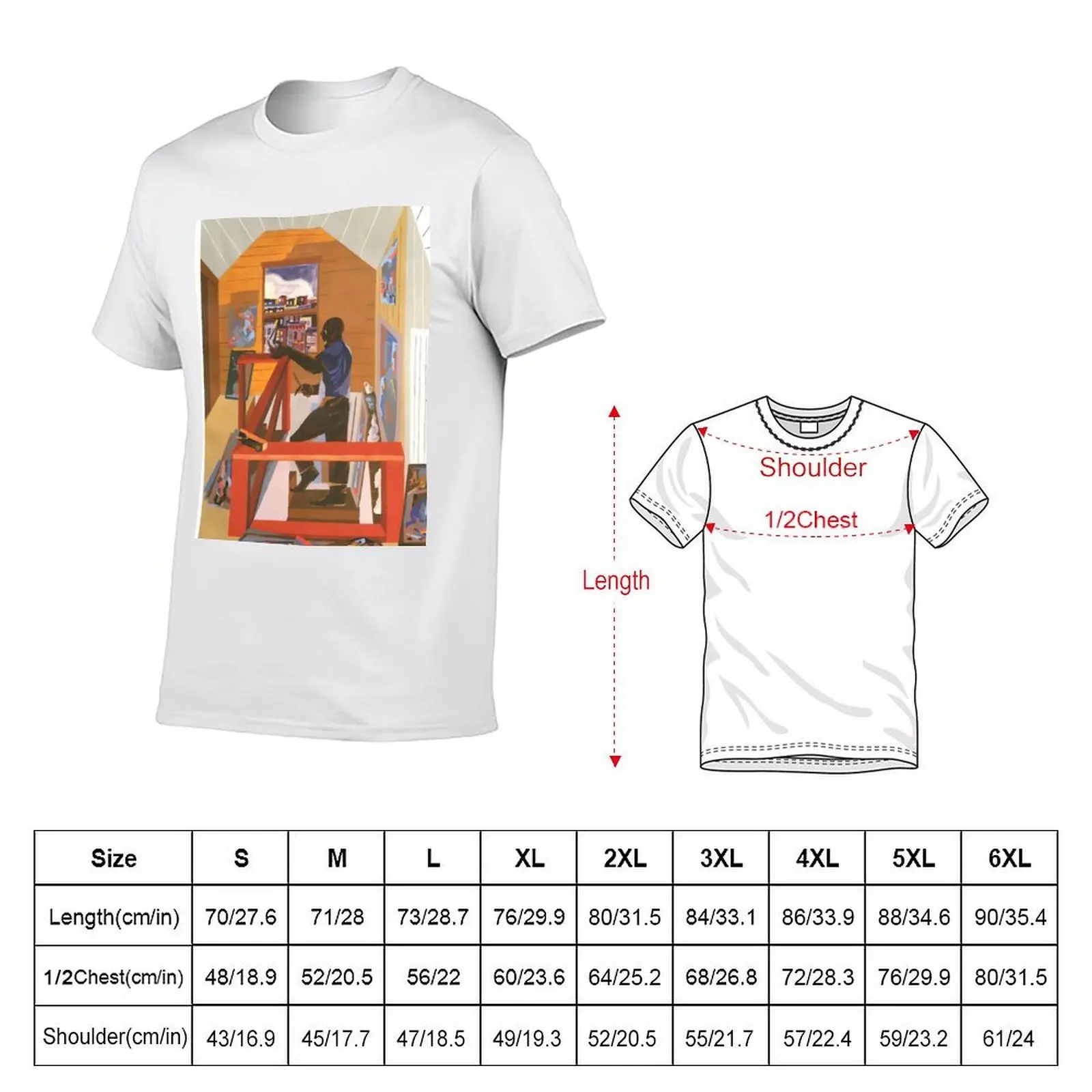 Jacob Lawrence T-Shirt valentines clothes blue lock Short sleeve tee men
