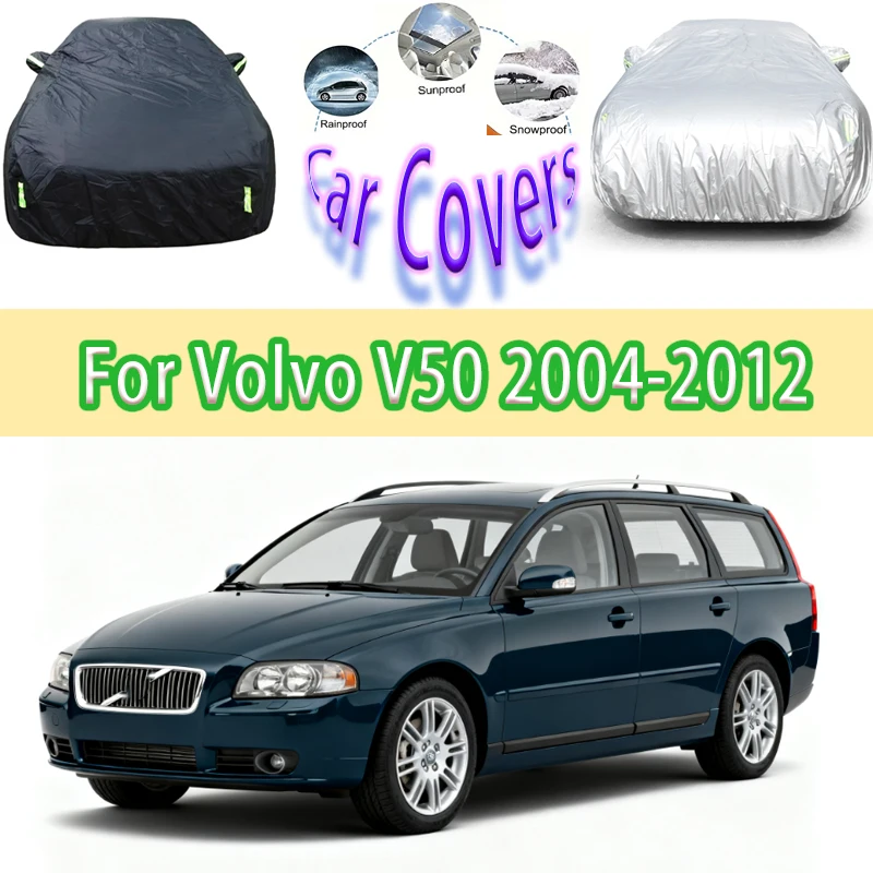 

For Volvo V50 2004-2012 Outdoor Protection Full Car Covers Snow Cover Sunshade Waterproof Dustproof Exterior Car accessories