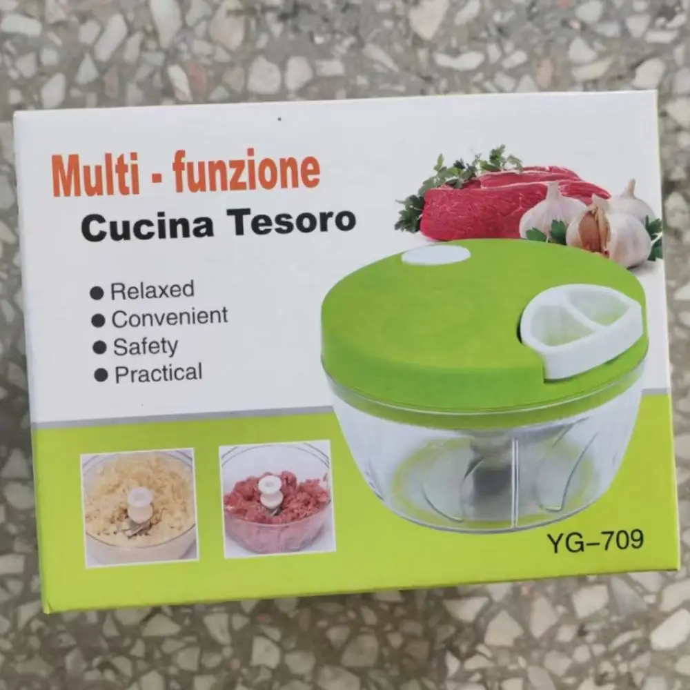 Manual Garlic Chopper Kitchen Tool Vegetable Mincer Hand Pull Food Processor Multifunction Ginger Crusher Cooking Aid