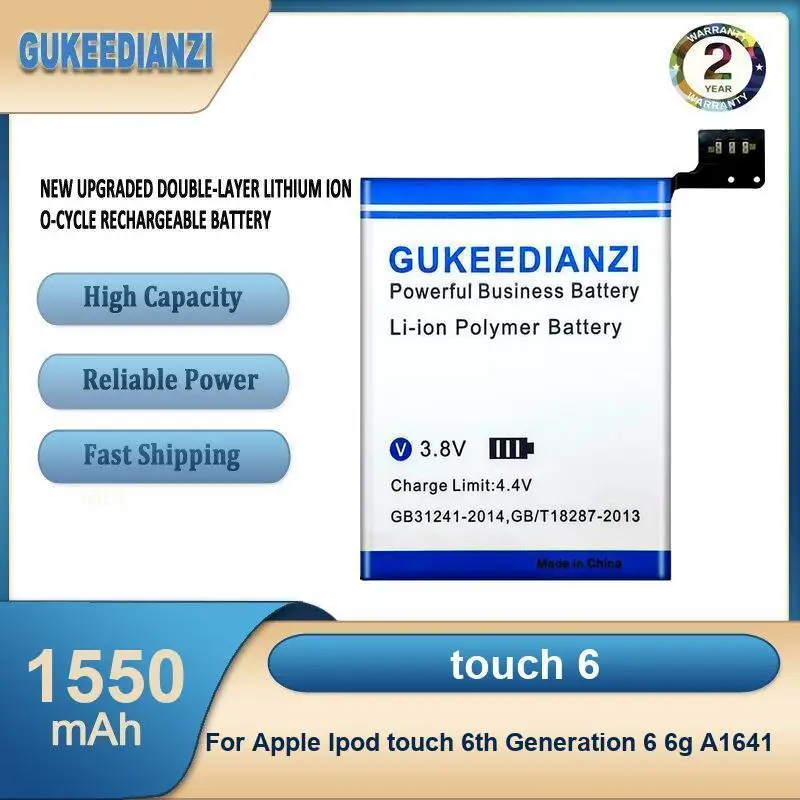 Battery For Apple iPod Touch 4th 6th 1 7 Generation 4 4g 616-0553 6 6g A1641 5th 5 5g 616-0621 Touch7 High Capacity