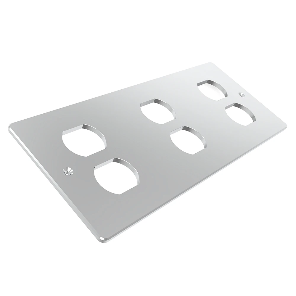 HIFI 6-Loch Amerikanische Standardsteckdose US-Stecker Stromanschluss 3-polige Elektrische Steckdose Abdeckung aus Aluminium – Detail 5