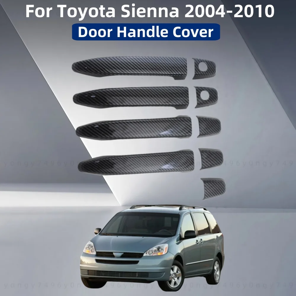 

Car Modification Accessories Piano Black Door Handle Cover Trim Paste Style For Toyota Sienna 2004 2005 2006 2007 2008 2009 2010