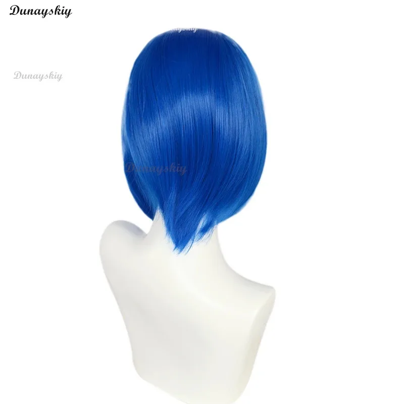 Coraline Cosplay mujeres niñas mujeres azul oscuro Bob pelucas coloridas Bob pelucas para Cosplay fiesta de Halloween personalizado