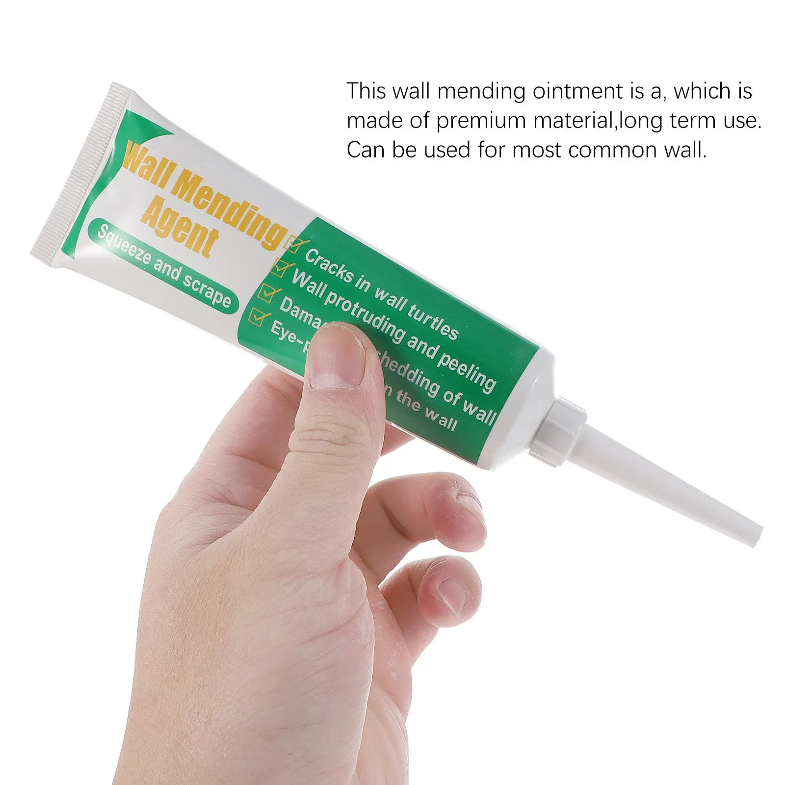 2Set Wall Mending Ointment Durable Waterproof Repair Paste for Wall Crack Filling Weather Resistant Home Use Mending Ointment