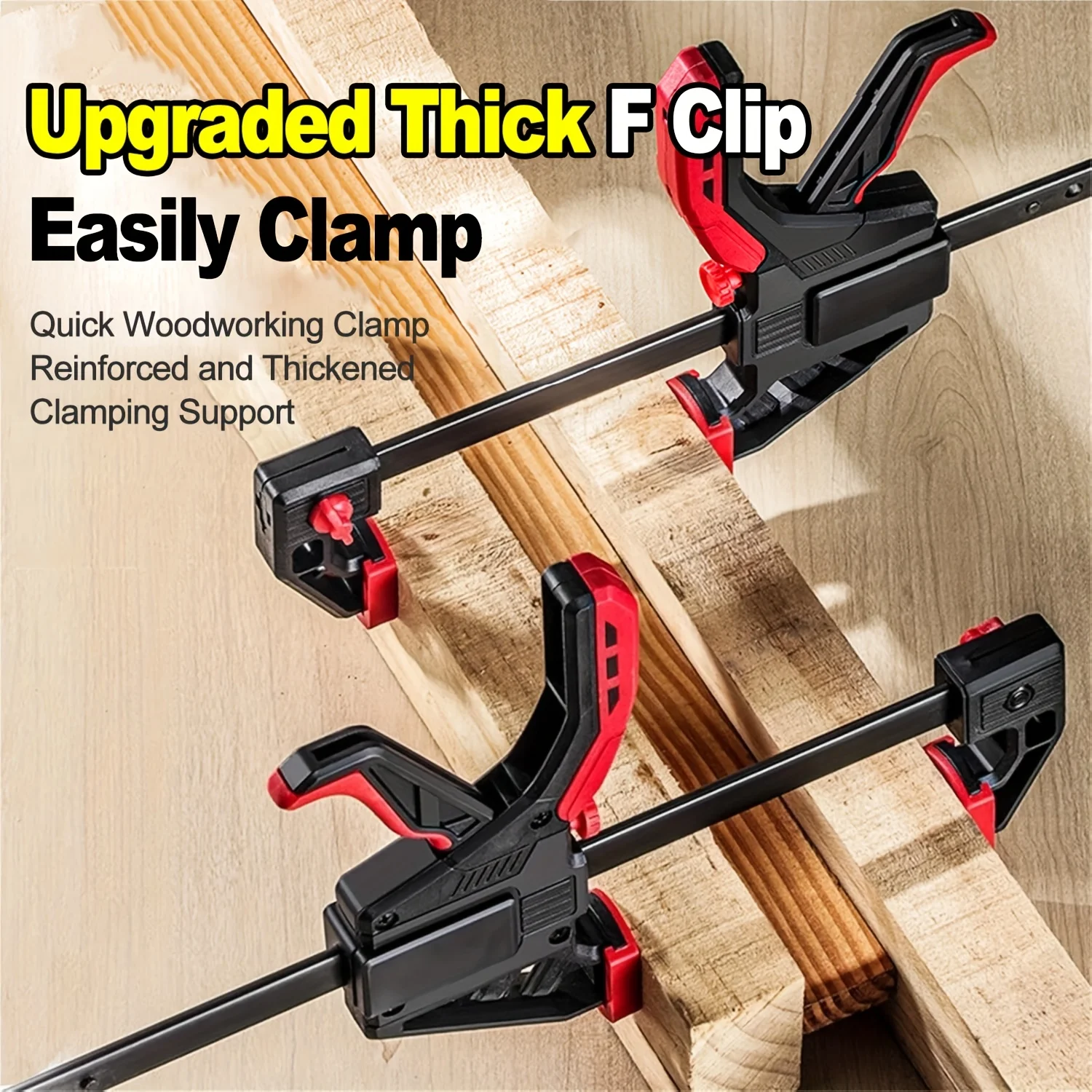 6in/8in Woodworking Work Bar Set F Clip Nylon Fast Quick Ratchet Release DIY Carpentry Clip Plank Clip Tool Clip Fixed Clip