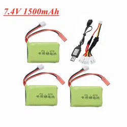 7.4v 1500mah Lipo Battery for Flysky FS-GT5 MC6C/MCE7 2.4G 6CH Transmitter 2s 7.4v Battery and Charger Set For RC Car Boat Parts
