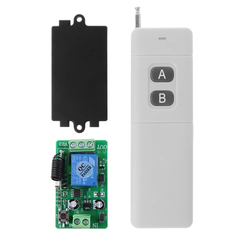 OOTDTY 3000m Long Range DC 12V 2CH RF Wireless Remote Control Switch System 315 Mhz 2-Key Transmitter + Receiver