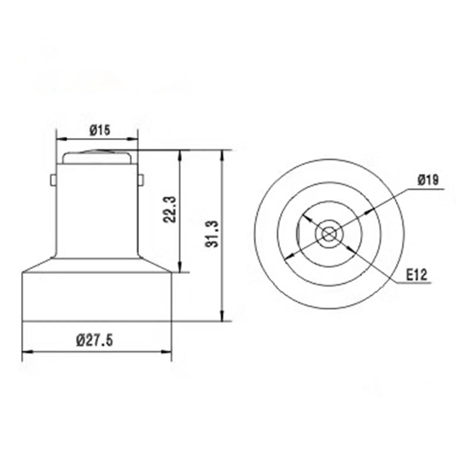 2pcs BA15D to E12A Socket Base Converter Holder LED Halogen CFL Light Bulb Lamp Adapter
