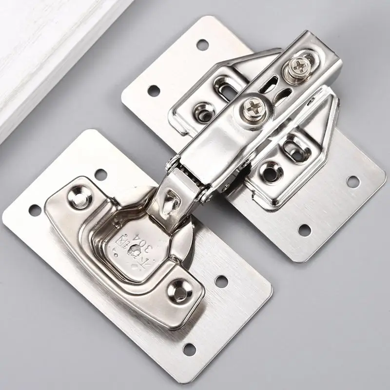 Repair Fixing Plates Thickened Hinge Plate Stainless Steel Repair Fixing Plates Heavy Duty Rust Resistant Replacement Kit With