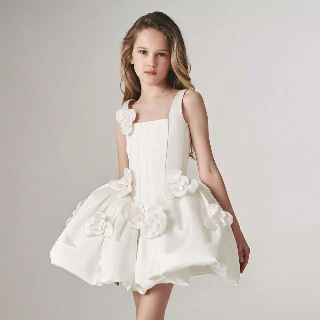 European Fashion Formal Princess Gown Seasons Kids Dress Suitable For Hosting Piano Recital Birthday Party And Wedding Occasions