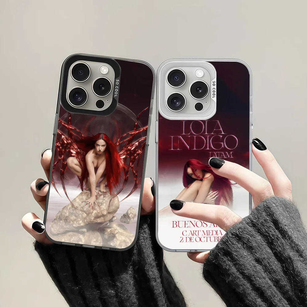 Funda de teléfono Singer español l-lola Índigo para Samsung S25 S24 S23 A07 A17 A06 Ultra FE Plus, funda protectora de Color IMD